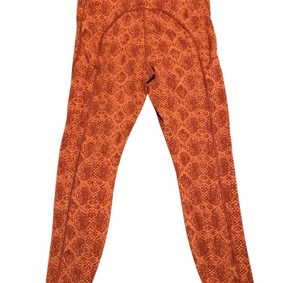 Athleta Ultimate 7/8 Tights Leggings With Stash Pockets Snake Print size M - Picture 3 of 12